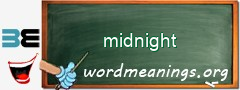 WordMeaning blackboard for midnight